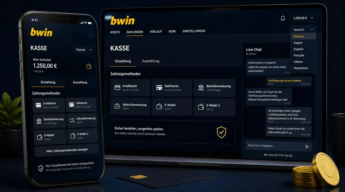 Casino-App mit Sprachwahl, Euro-Zahlung und aktivem Live-Chat für Kontofragen